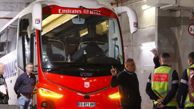 Fabio Grosso: Lyon manager 'seriously injured' as team bus attacked in Marseille