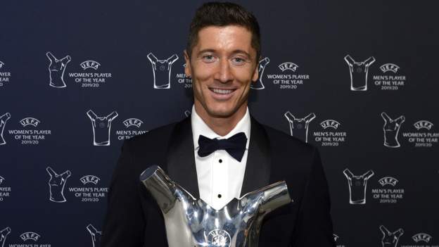 Uefa awards: Bayern Munich's Robert Lewandowski wins men's ...