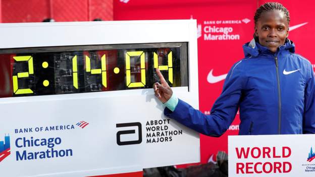 Kosgei shatters women's marathon record