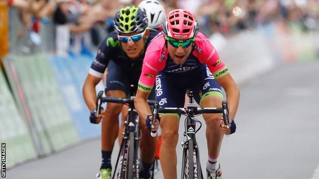 Diego Ulissi wins stage 11 of the Giro d'Italia