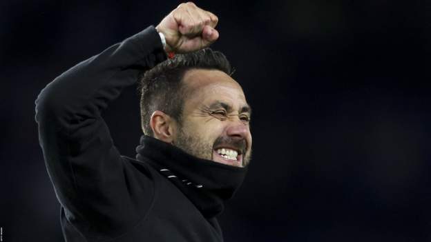 <div>Brighton 1-0 Man Utd: 'There is a football god' says Roberto de Zerbi after win</div>
