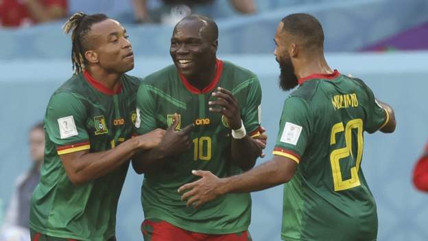 Cameroon roar back to draw thriller against Serbia