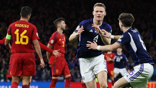 <div>Scotland 2-0 Spain: Steve Clarke's side earn consecutive Euro 2024 qualification wins</div>