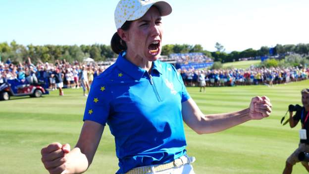 Solheim Cup: Europe retain trophy with 14-14 tie with US in Spain