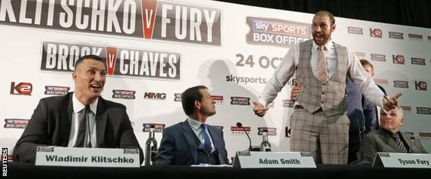 Tyson Fury, right, has labelled Haye a "bottle job" after twice seeing fights against the Londoner called off