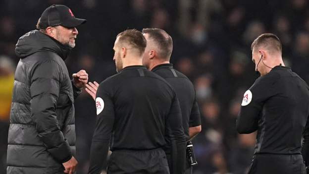 Liverpool boss Jurgen Klopp furious with officials after Spurs draw
