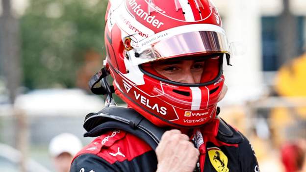 Charles Leclerc on Azerbaijan Grand Prix pole, with Lewis Hamilton seventh