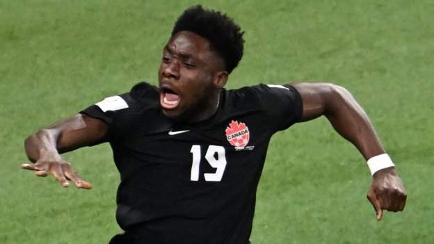 World Cup 2022: Alphonso Davies scores Canada's first goal at a finals in loss t..