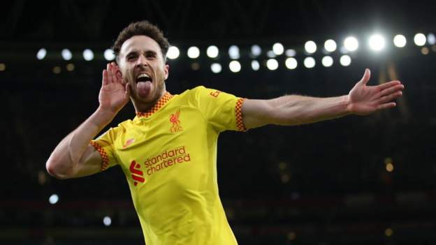 Arsenal 0-2 Liverpool (0-2 agg): Jota double sets up Chelsea meeting for Reds