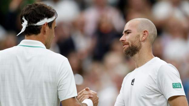 Wimbledon 2021: Roger Federer advances on return as Adrian Mannarino retires inj..
