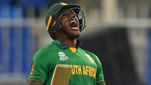 T20 World Cup: South Africa edge frantic four-wicket win over Sri Lanka