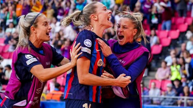 Women's Champions League: Barcelona come back from 2-0 down to beat Wolfsburg 3-2 to win second title