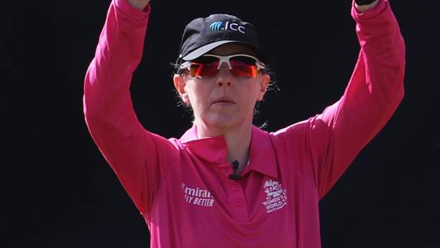 Female umpire Cotton makes history in men's T20