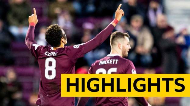 Highlights: Hearts 5-0 Airdrieonians - BBC Sport