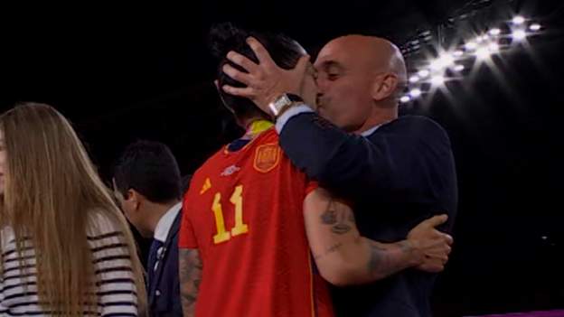 Luis Rubiales: Spanish FA president criticised for kissing Jenni Hermoso after Spain’s World Cup win