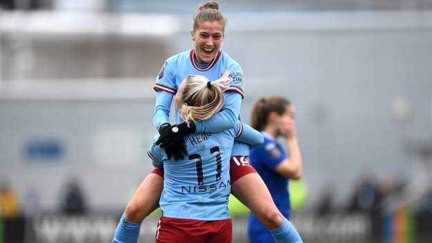Man City Women 2-0 Chelsea Women: Impressive hosts win WSL title battle