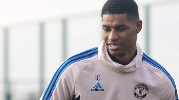 Rashford, Shaw & Sabitzer in Man Utd training