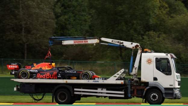 Belgian Grand Prix: Max Verstappen fastest for Red Bull despite crash