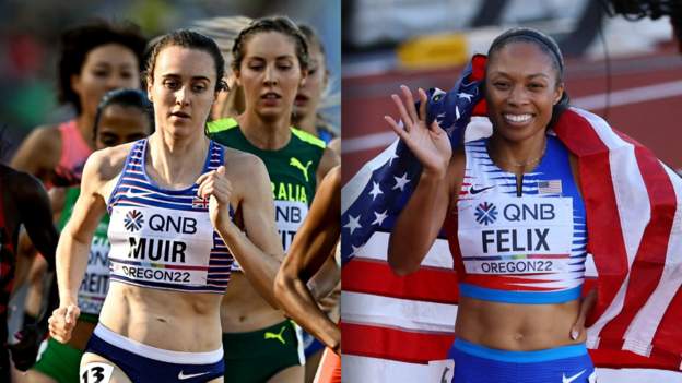 World Athletics Championships: Laura Muir progresses as US great Allyson Felix b..