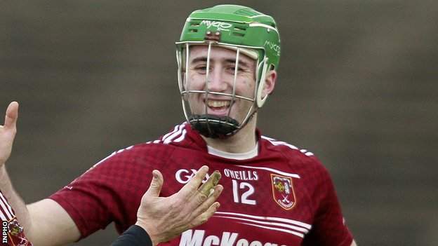Sean McAfee scored Cushendall's first-half goal at the Athletic Grounds