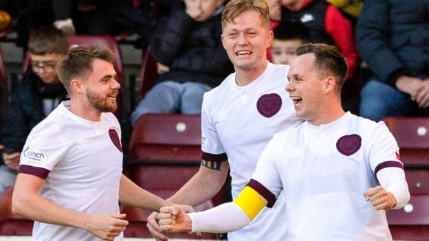 Motherwell 1-2 Heart of Midlothian: Lawrence Shankland double as visitors move up to fourth
