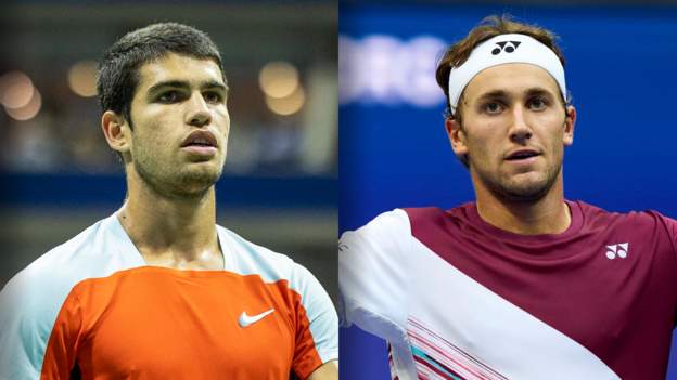 US Open: Carlos Alcaraz meets Casper Ruud in final as world number one spot to be decided