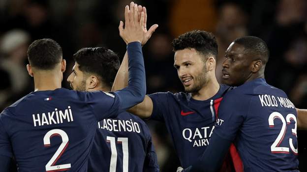 Paris St-Germain 4-1 Lyon: Goncalo Ramos double helps PSG to brink of third straight title - BBC Sport