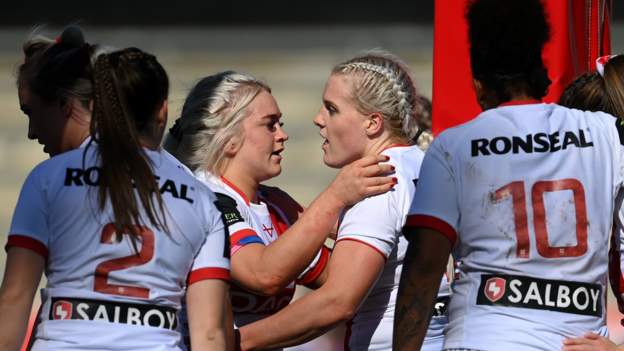 France 4-40 England: Jodie Cunningham, Emily Rudge, Caitlin Beevers, Amy Hardcastle all score