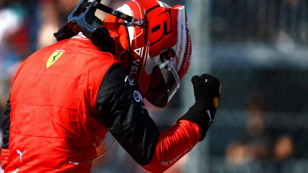 Miami Grand Prix: Charles Leclerc on pole as Ferrari take front row lock-out