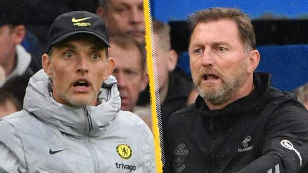 Ralph Hasenhuttl and Thomas Tuchel bemoan refereeing decisions after Chelsea bea..