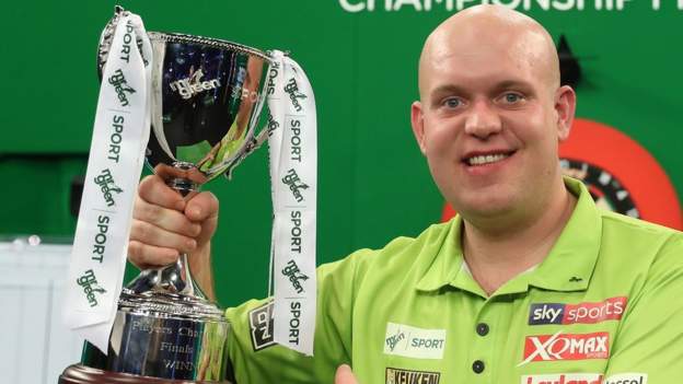 Michael van Gerwen wins Players Championship for third successive year