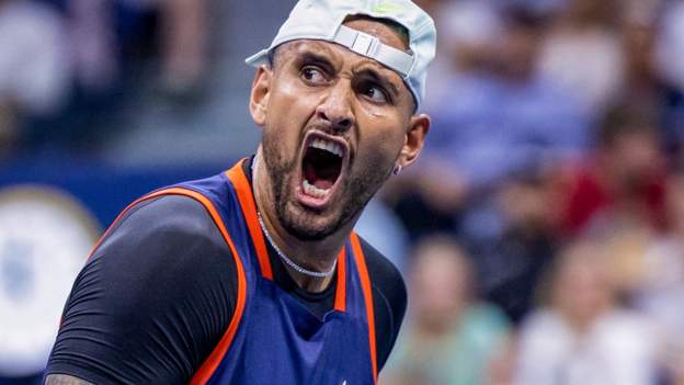 US Open: Nick Kyrgios beats Daniil Medvedev on entertaining New York night - BBC Sport