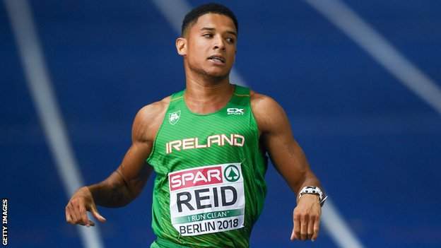 Leon Reid in action in the European Championship 200m final in 2018