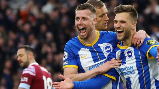 Brighton thump relegation-threatened West Ham