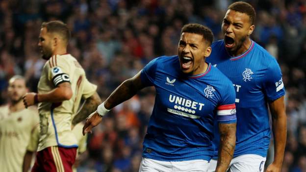 Rangers 2-1 Servette: Hosts earn Champions League qualifying advantage over 10-man Swiss