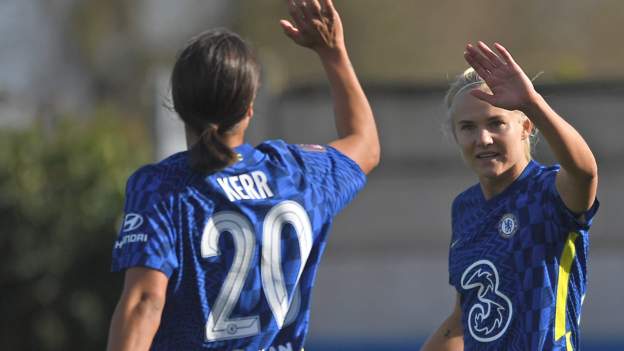 Women's FA Cup: Pernille Harder stars as Chelsea beat Leicester City 7-0