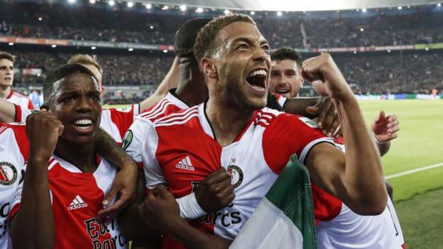 Feyenoord 3-2 Marseille: Cyriel Dressers scores winner nine seconds after half-t..