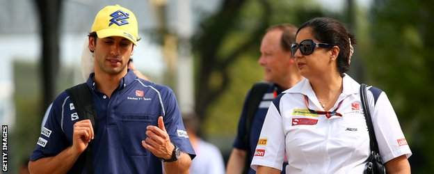Felipe Nasr and Monisha Kaltenborn