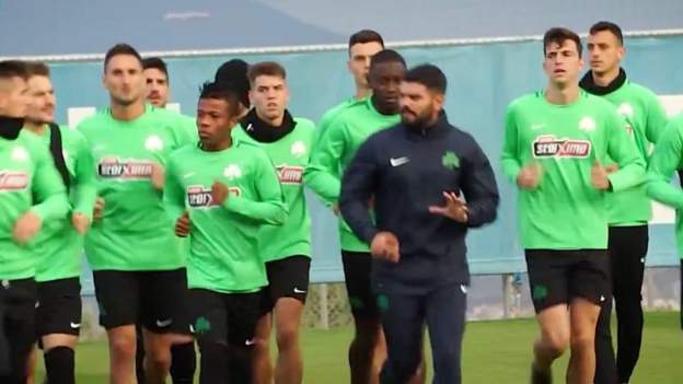 Mohamed Katana training with Panathinaikos
