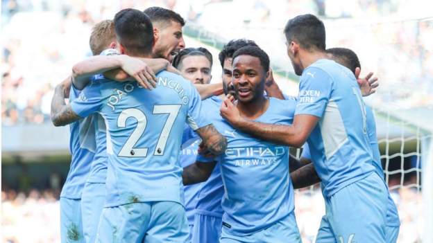 Man City 5-0 Newcastle: Man City three clear of Liverpool in title race