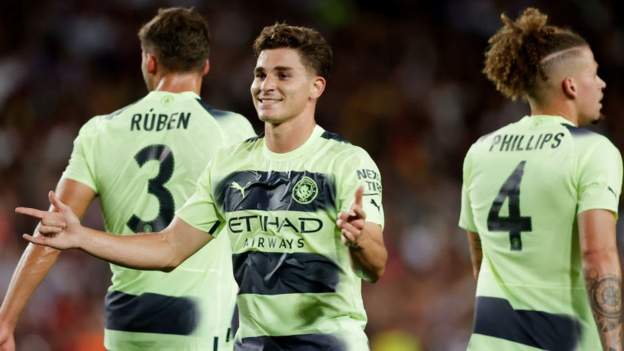 Barcelona 3-3 Manchester City: Julian Alvarez and Riyad Mahrez score as charity ..