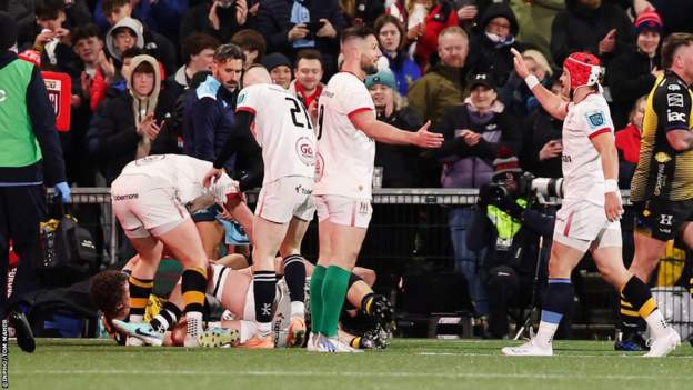 Ulster power past Dragons in Belfast URC try-fest
