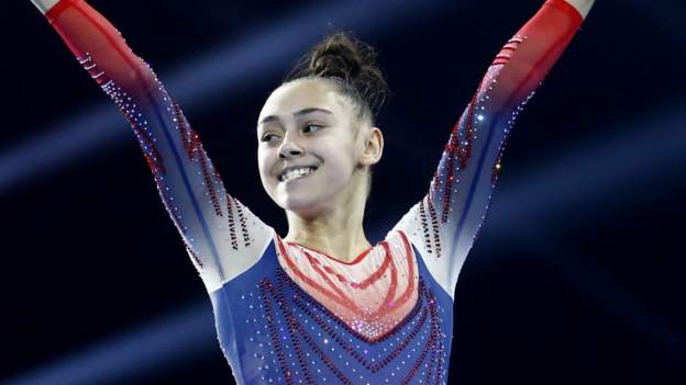 European Gymnastics: Jessica Gadirova wins gold in floor event - BBC Sport