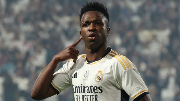 Vinicius Jr treble in Real Super Cup win over Barca