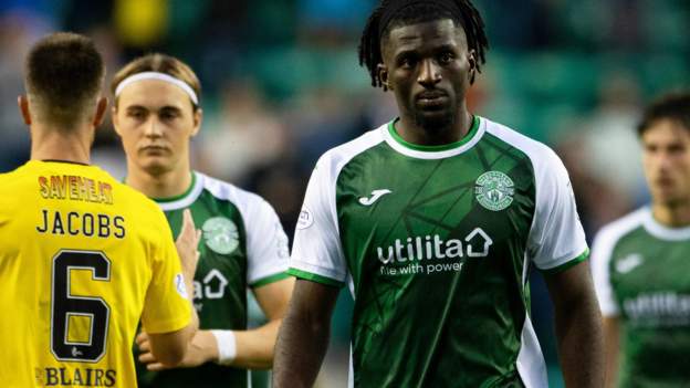 Hibernian out of Scottish League Cup after fielding suspended Rocky Bushiri agai..