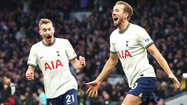 Tottenham’s Kane sinks Man City with landmark goal