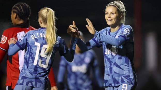 Women's League Cup round-up: Rachel Daly hits Aston Villa hat-trick, while Man City also win