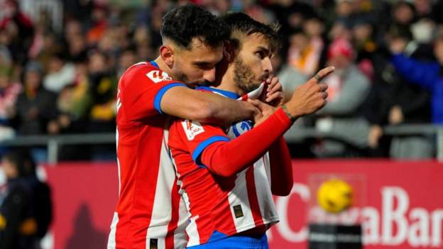 Girona 3-0 Alaves: Artem Dovbyk and Portu score to send minnows top of La Liga