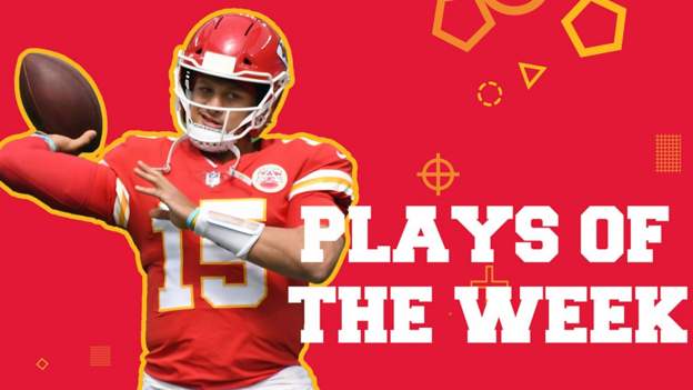 Parick Mahomes, Raheem Mostert and Russell Wilson in NFL plays of the week