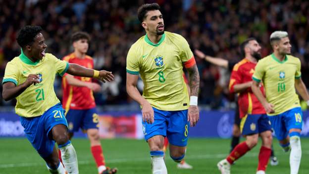 España 3-3 Brasil: Un penalti tardío de Lucas Paquetá aseguró el empate para los sudamericanos.